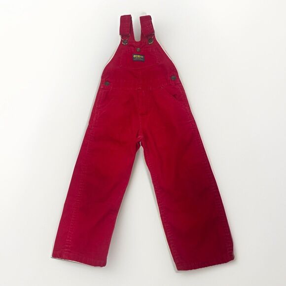 OshKosh B'gosh Other - Vintage OshKosh B’gosh Red Corduroy Overalls | Size 4 | Made in USA | 80s–90s